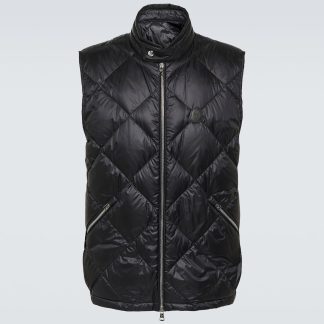 vente en gros de produits de luxe Moncler Gilet en duvet matelassé Nasta en noir